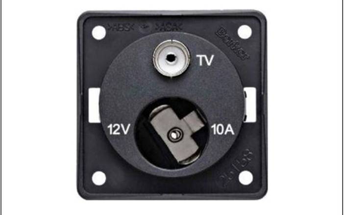 Berker 12v Socket with TV