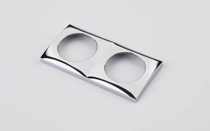 Berker Double Chrome Frame